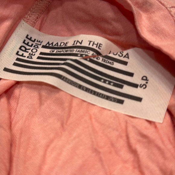 FREE PEOPLE | NWOT Deep V Neck Tee in Pink - Picture 3 of 3